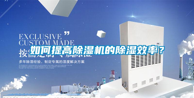 如何提高除濕機的除濕效率?