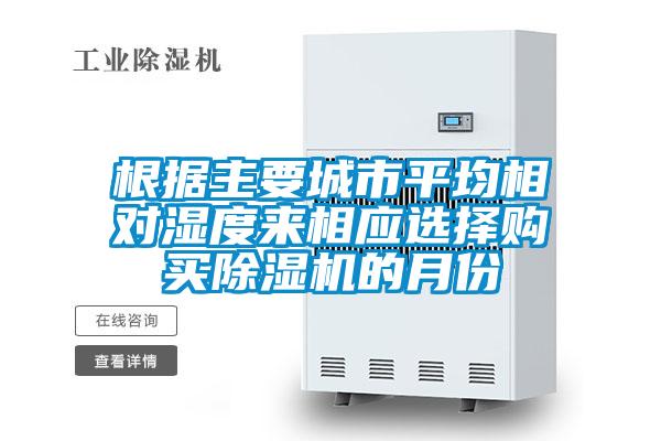 根據主要城市平均相對濕度來相應選擇購買除濕機的月份