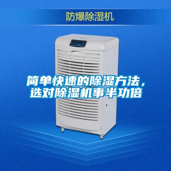 簡單快速的除濕方法,選對除濕機事半功倍