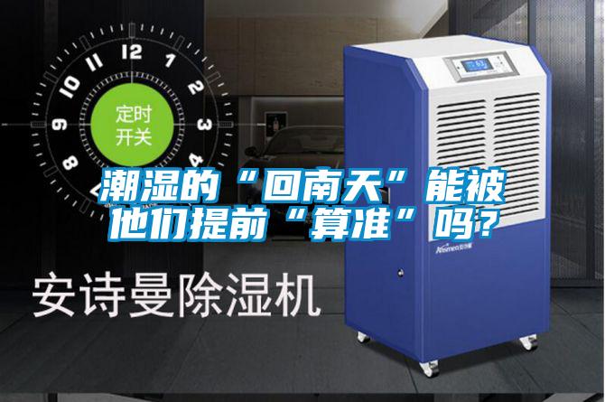 潮濕的“回南天”能被他們提前“算準(zhǔn)”嗎?