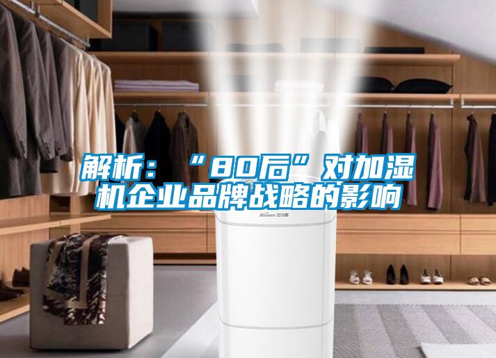 解析：“80后”對加濕機企業品牌戰略的影響