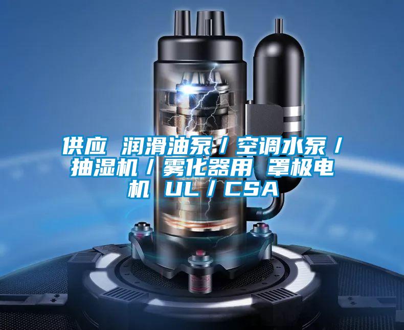 供應(yīng) 潤滑油泵/空調(diào)水泵/抽濕機(jī)/霧化器用 罩極電機(jī) UL/CSA