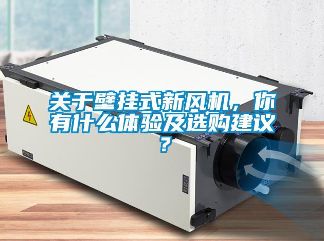關于壁掛式新風機，你有什么體驗及選購建議？