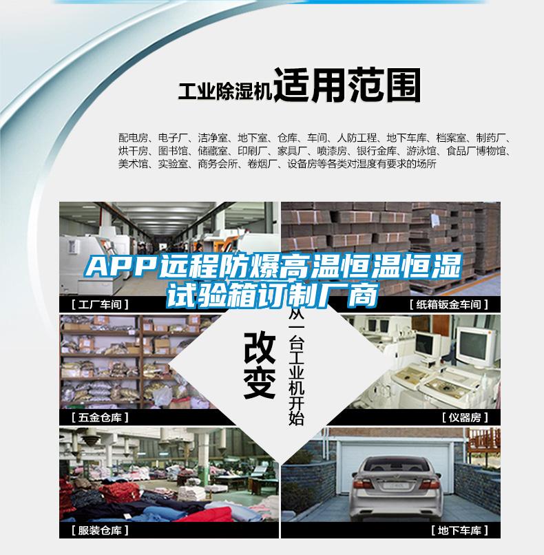APP遠程防爆高溫恒溫恒濕試驗箱訂制廠商