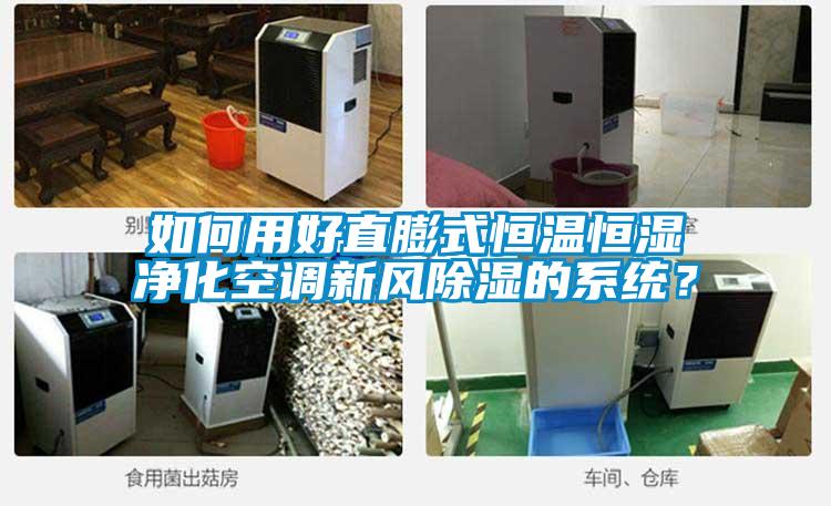 如何用好直膨式恒溫恒濕凈化空調新風除濕的系統？