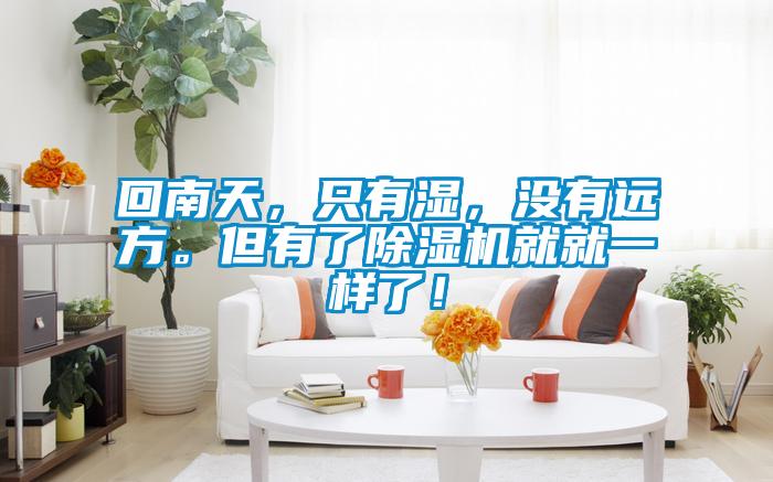 回南天，只有濕，沒有遠方。但有了除濕機就就一樣了！