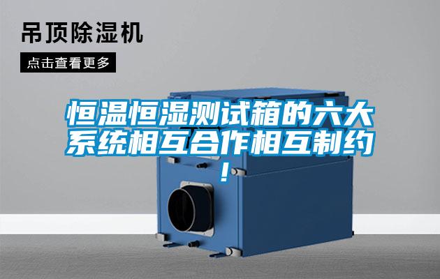 恒溫恒濕測試箱的六大系統相互合作相互制約!
