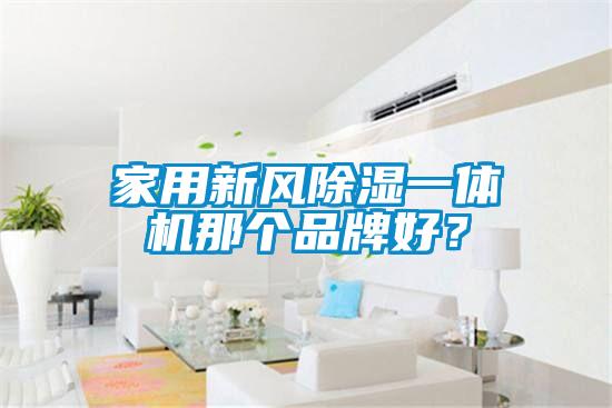 家用新風除濕一體機那個品牌好？