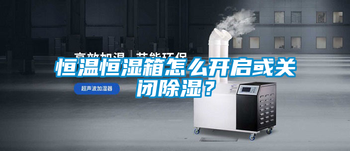 恒溫恒濕箱怎么開啟或關閉除濕?