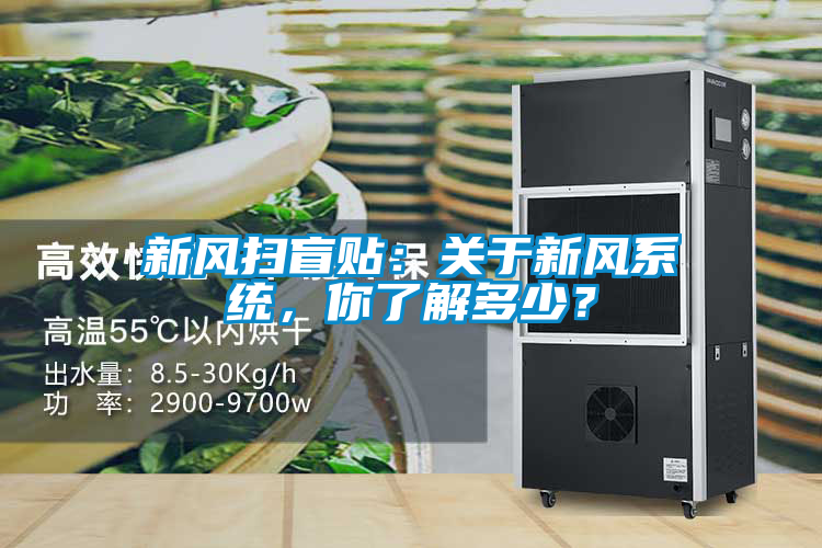 新風掃盲貼:關于新風系統,你了解多少?