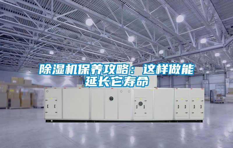 除濕機保養攻略:這樣做能延長它壽命