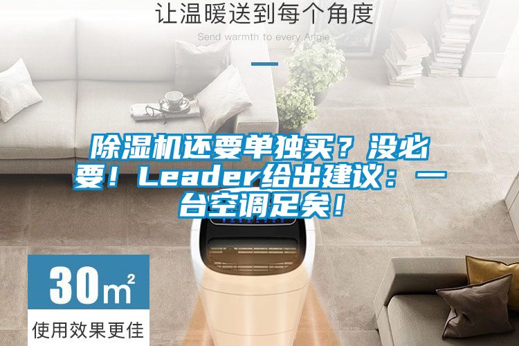 除濕機還要單獨買？沒必要！Leader給出建議：一臺空調足矣！